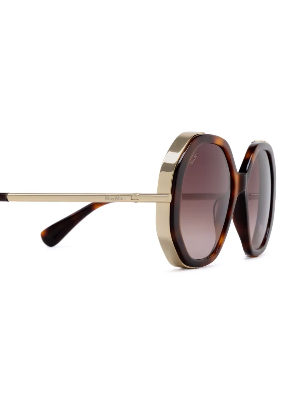 Max Mara Eyewear Zonnebril met oversized montuur Bruin