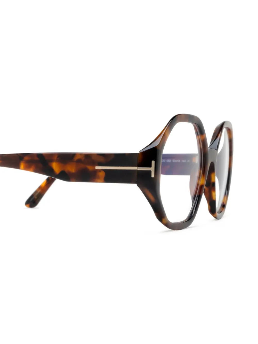 TOM FORD Eyewear Bril met zeshoekig montuur Bruin