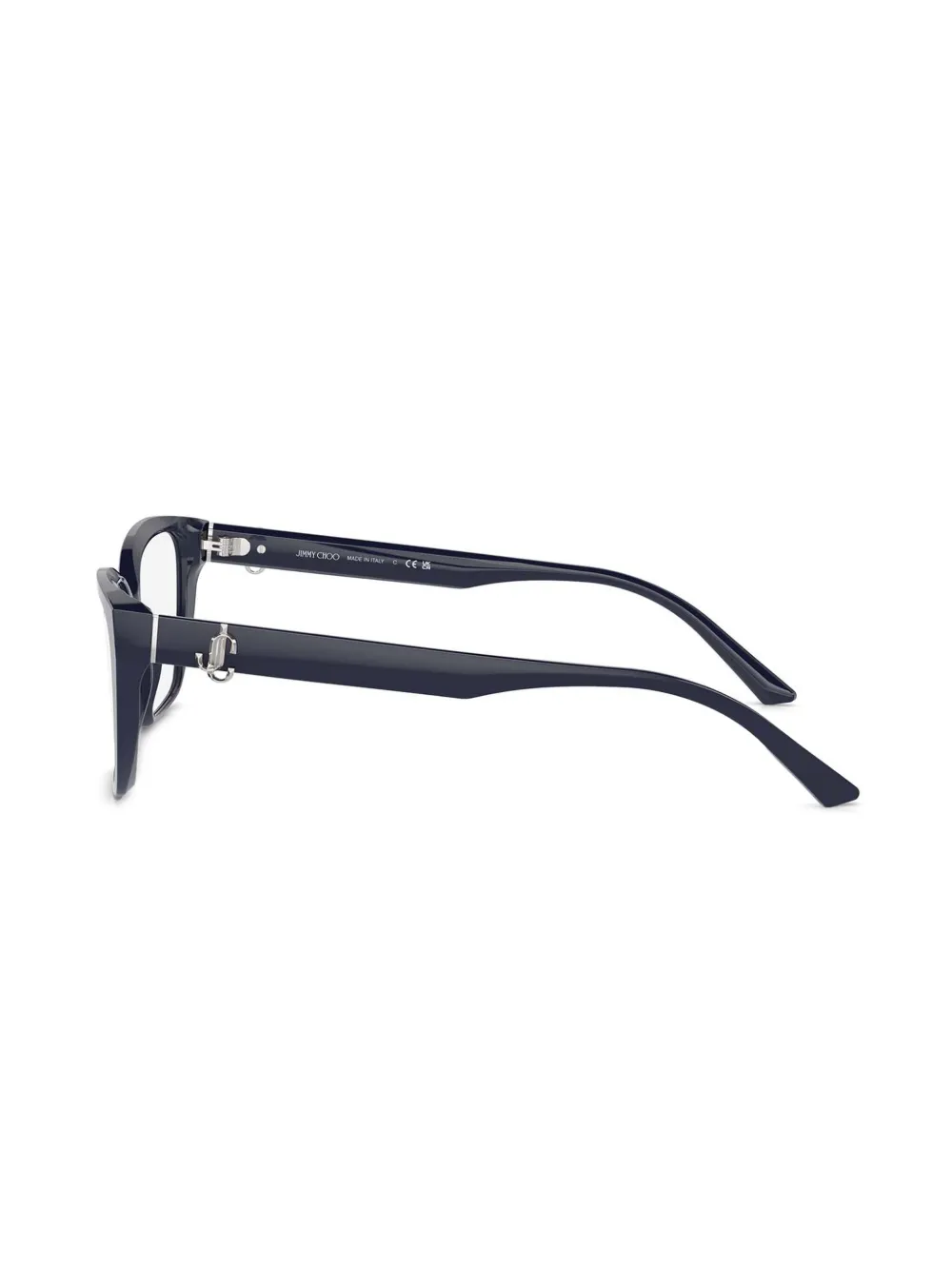 Jimmy Choo Eyewear Bril met rechthoekig montuur Blauw