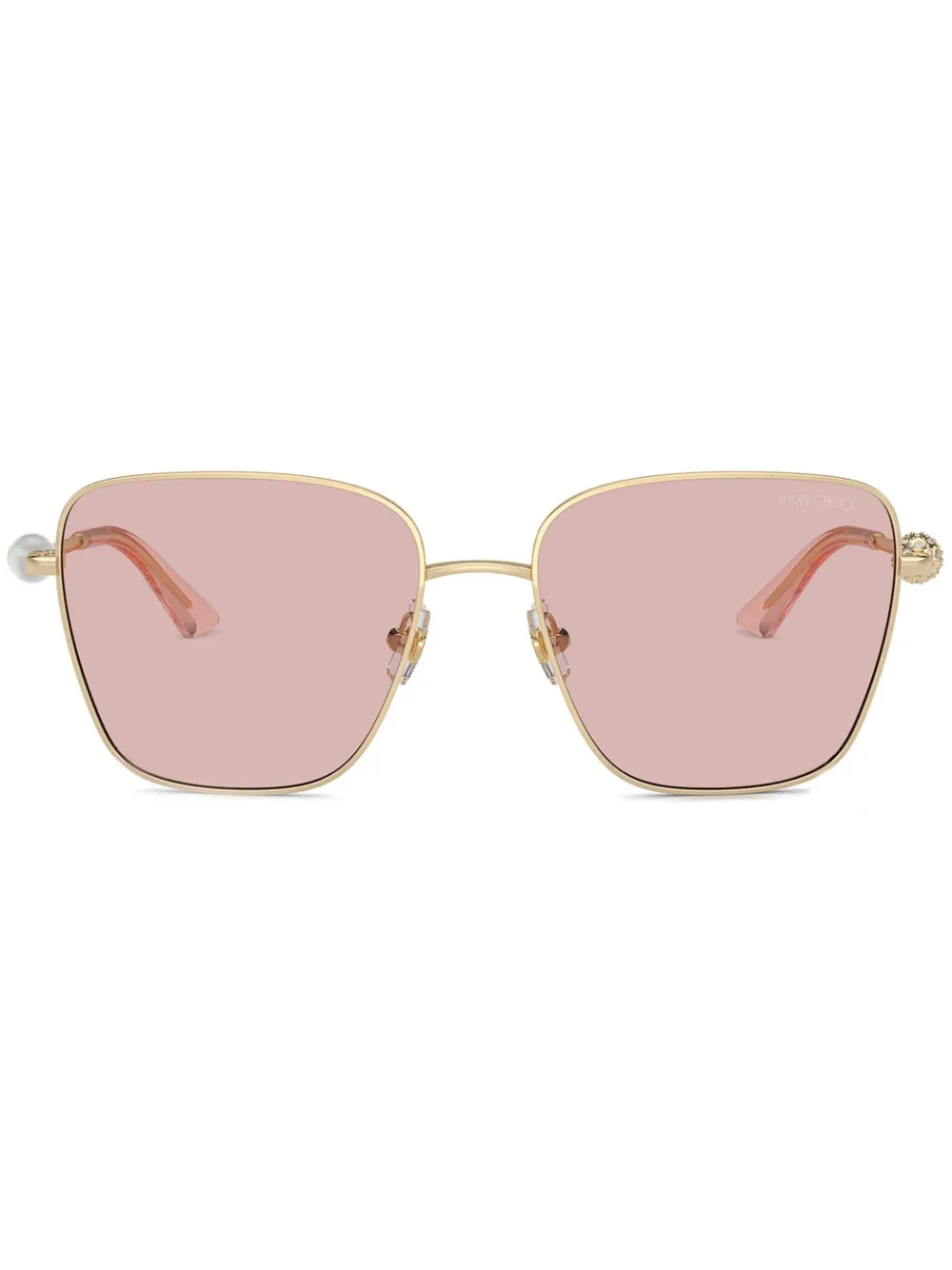 Jimmy Choo Eyewear Zonnebril met vierkant montuur Goud