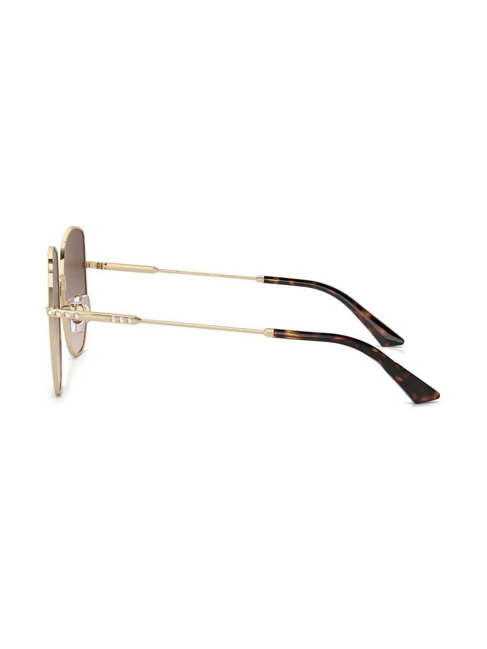 Jimmy Choo Eyewear Zonnebril verfraaid met kristallen Goud