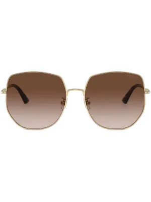 Oliver Peoples Clyne square-frame Sunglasses | Gold | FARFETCH