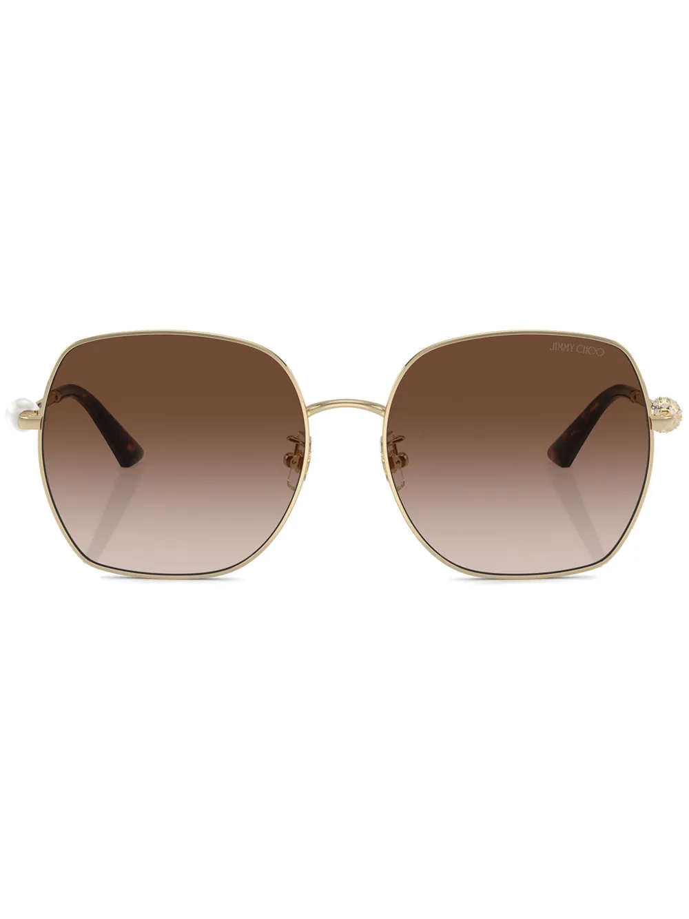 Jimmy Choo Eyewear Zonnebril met vierkant montuur Goud