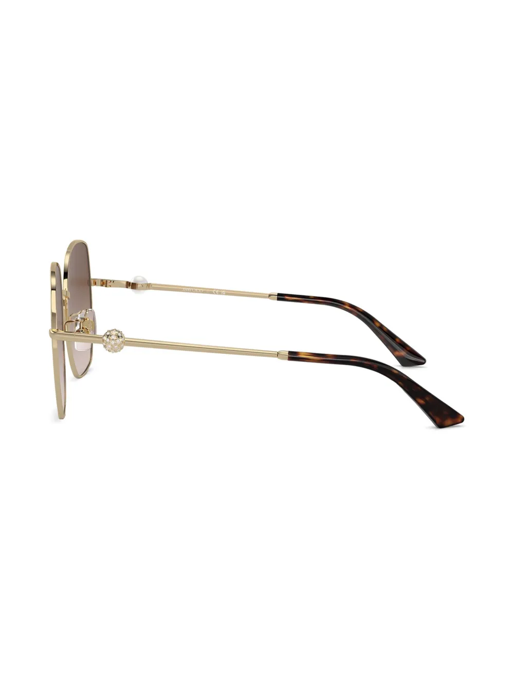 Jimmy Choo Eyewear Zonnebril met vierkant montuur Goud