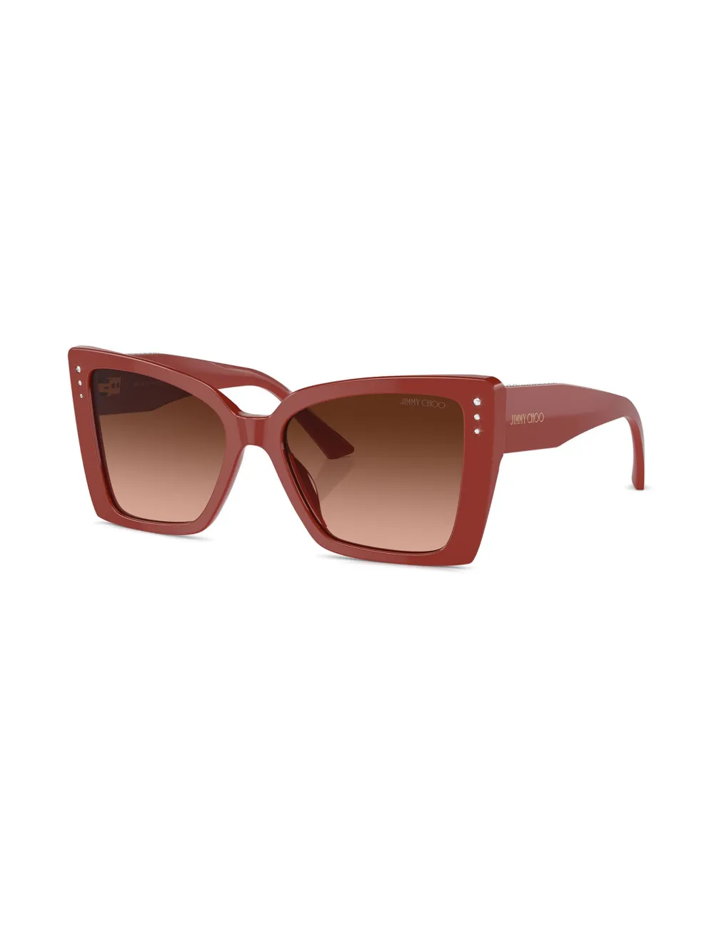 Jimmy Choo Eyewear Zonnebril met rechthoekig montuur Rood
