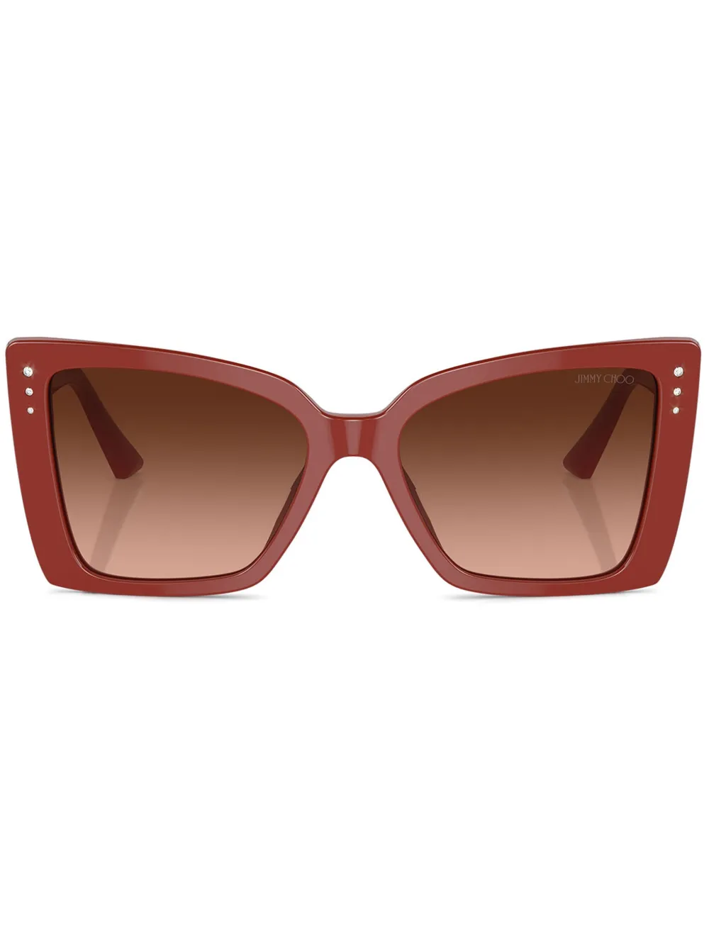 Jimmy Choo Eyewear Zonnebril met rechthoekig montuur Rood