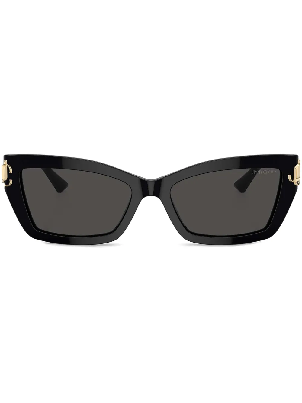 Jimmy Choo Eyewear Rectangle Frame Sunglasses In Black