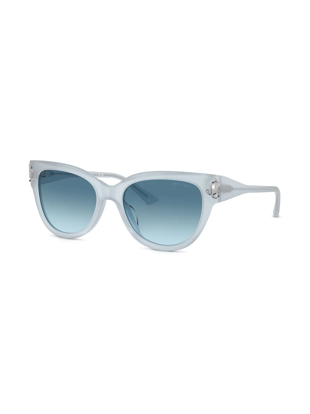 Jimmy Choo Eyewear Zonnebril met logoplakkaat - Blauw