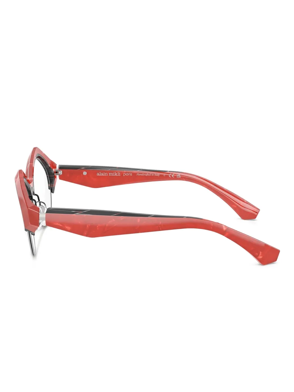  Alain Mikli Geometric-frame Glasses - Red 