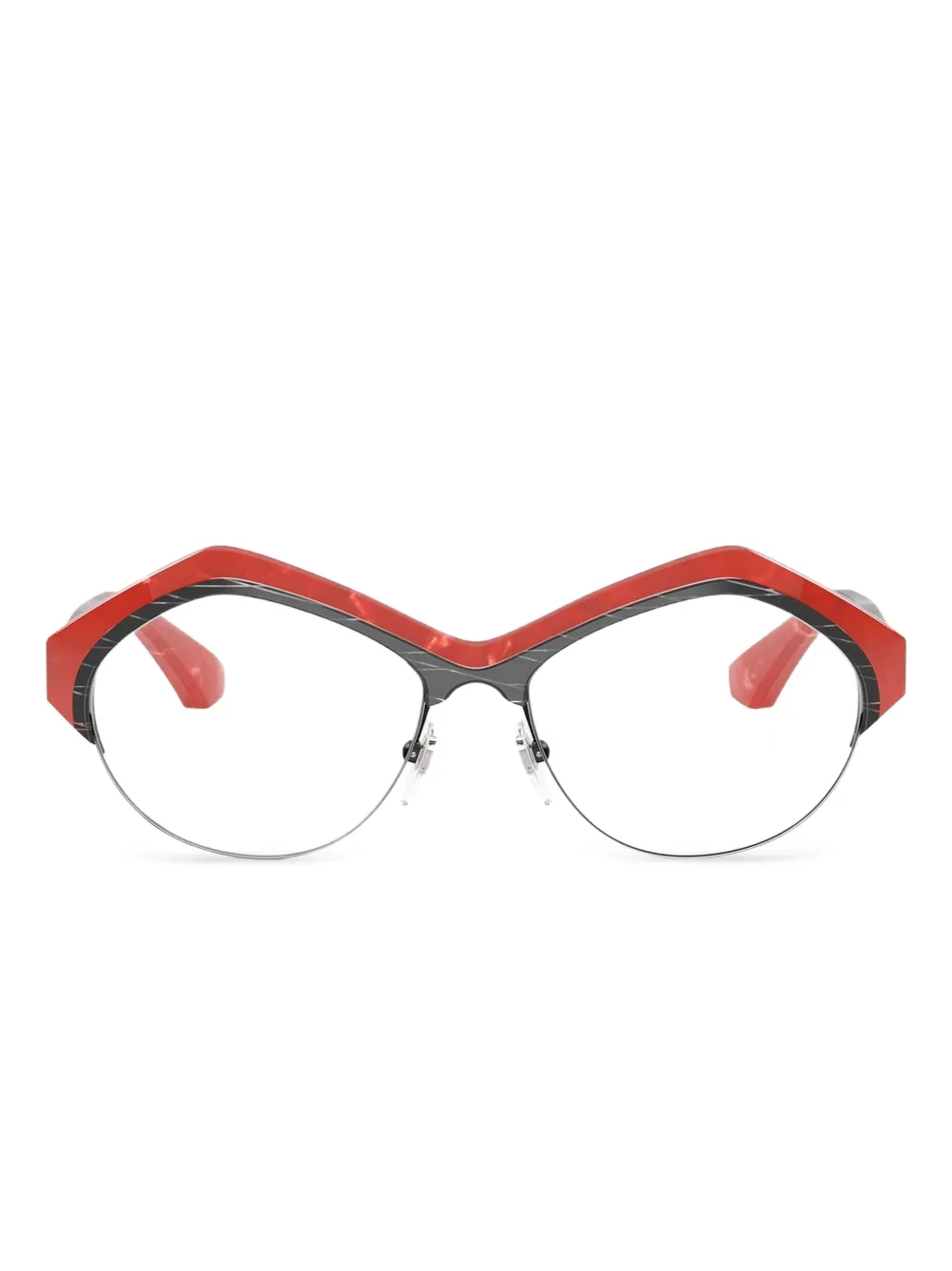 Alain Mikli geometric-frame glasses | Red | Image 1