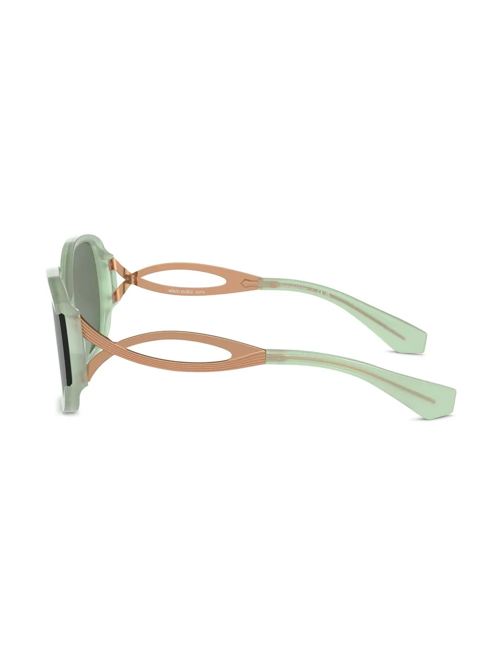 Alain Mikli Zonnebril met oversized montuur Groen
