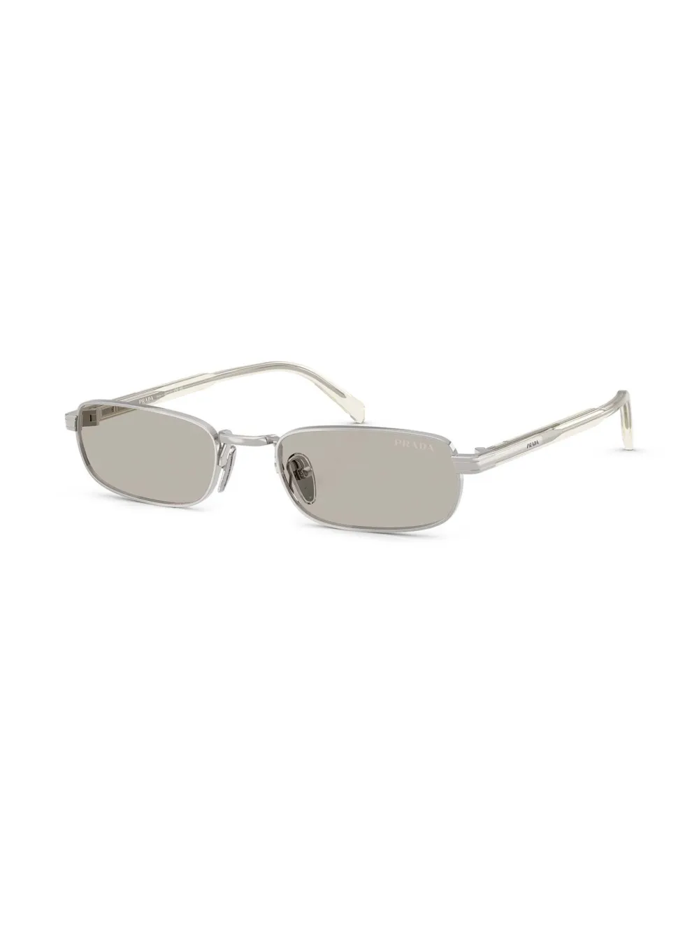 Prada Eyewear Zonnebril met rechthoekig montuur - Zilver