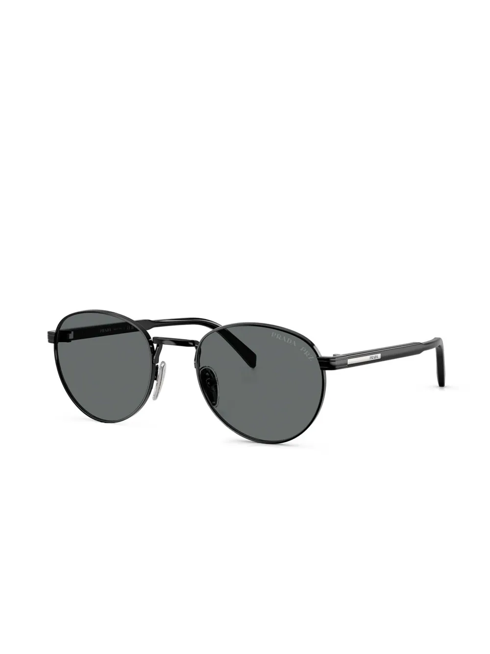 Prada Eyewear Zonnebril met rond montuur - Zwart