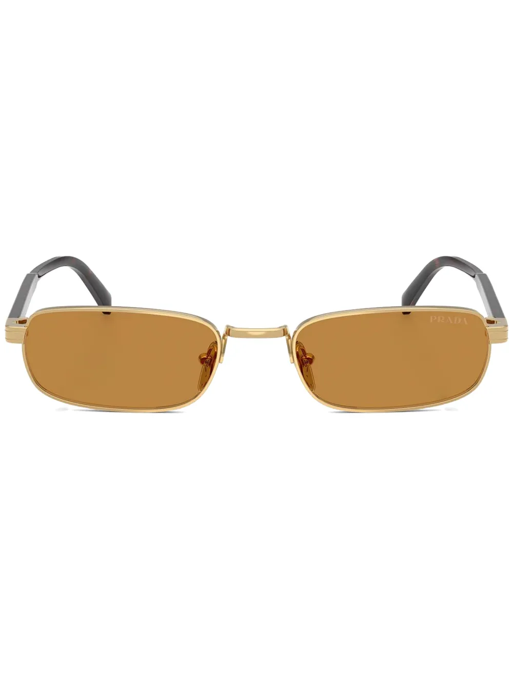 Prada Eyewear Zonnebril met rechthoekig montuur Goud