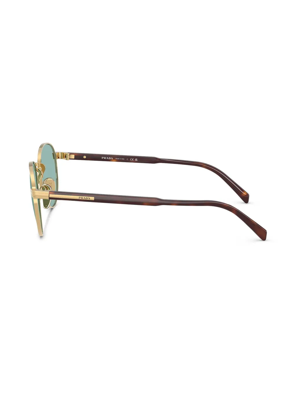 Prada Eyewear Zonnebril met rond montuur Goud