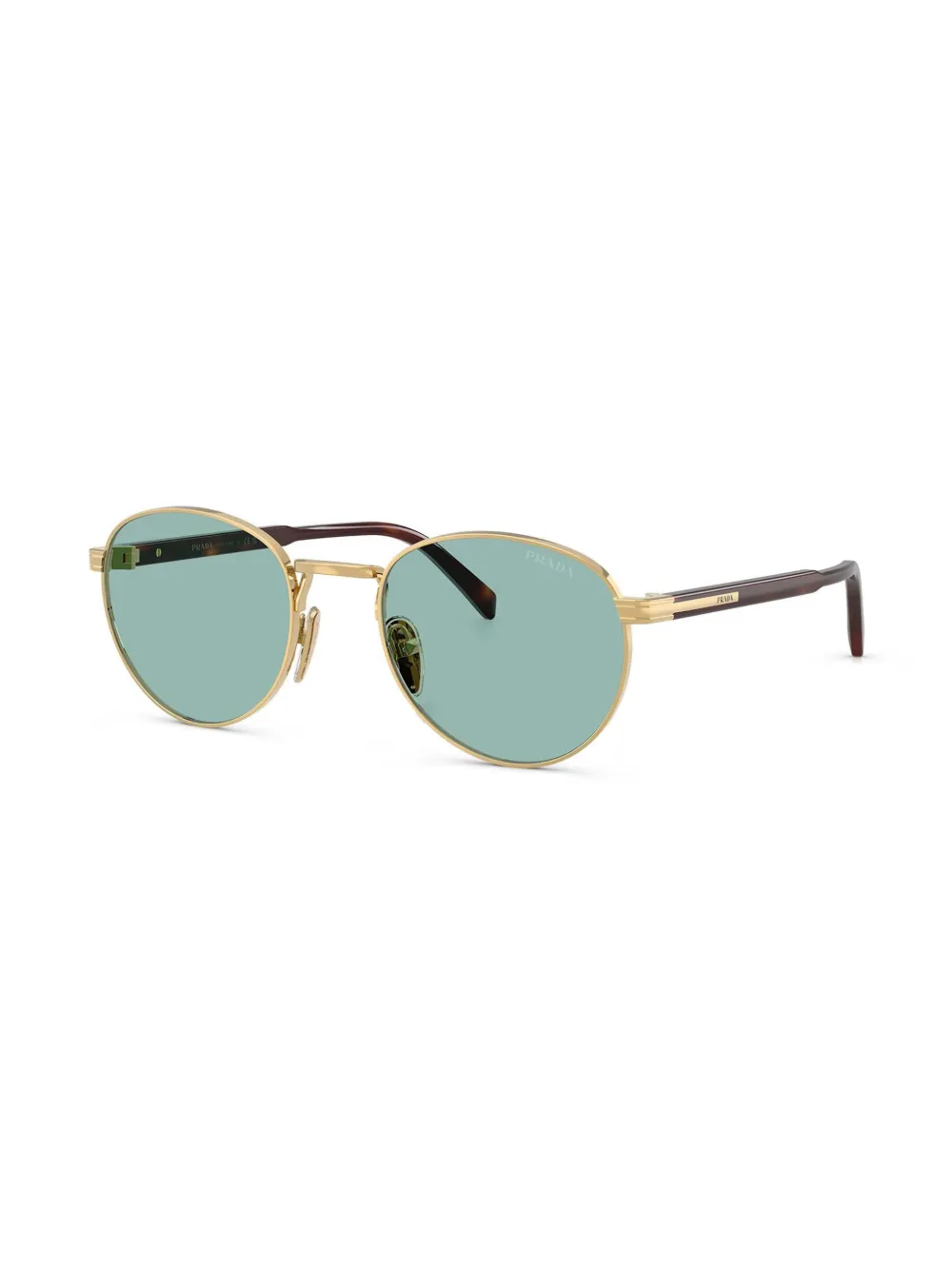 Prada Eyewear Zonnebril met rond montuur Goud