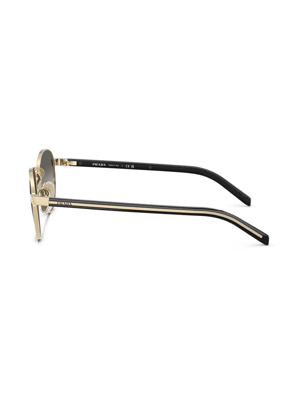 Prada Eyewear Zonnebril met rond montuur Goud
