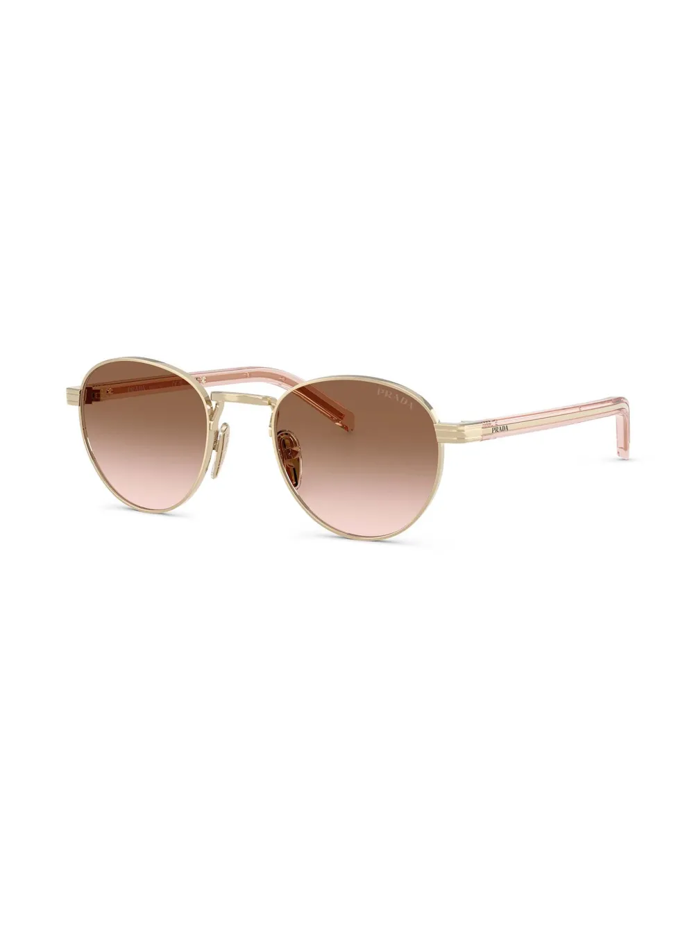 Prada Eyewear Zonnebril met rond montuur - Goud