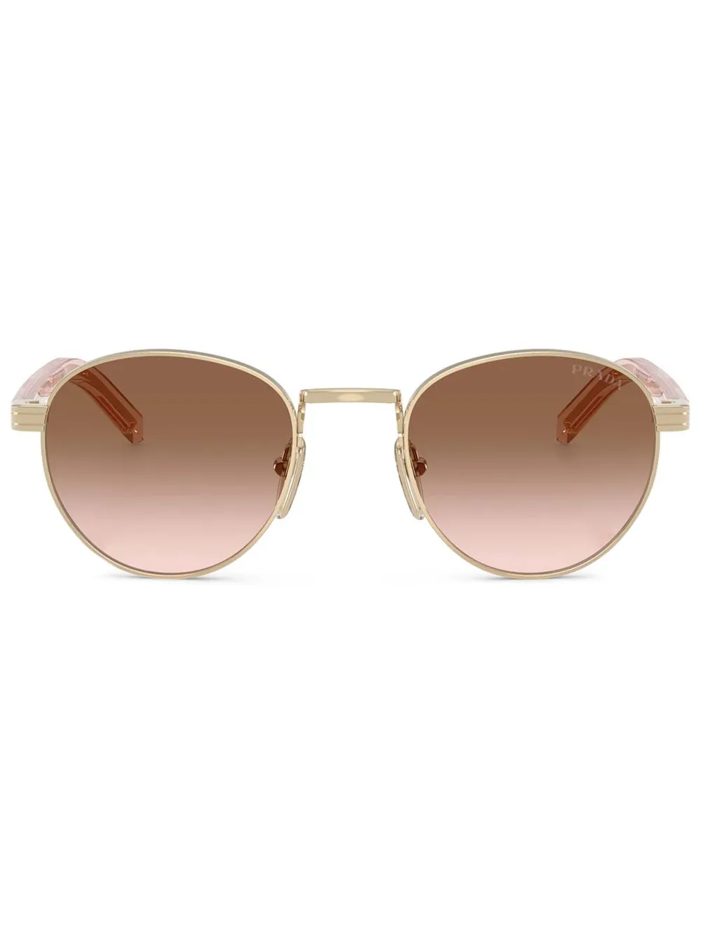 Prada Eyewear Zonnebril met rond montuur Goud