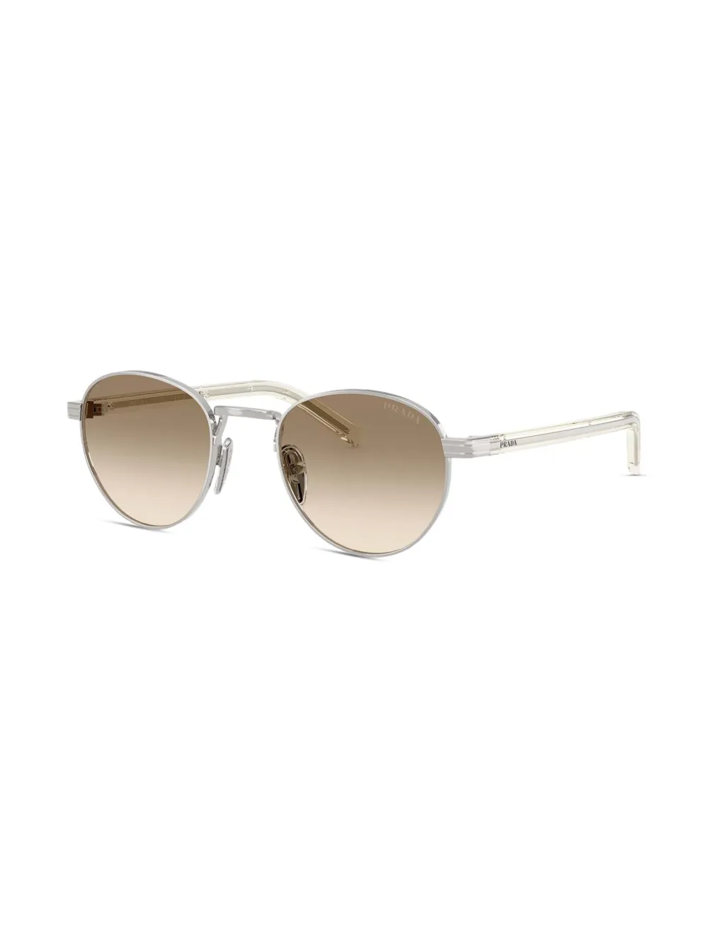 Prada Eyewear Zonnebril met rond montuur - Zilver