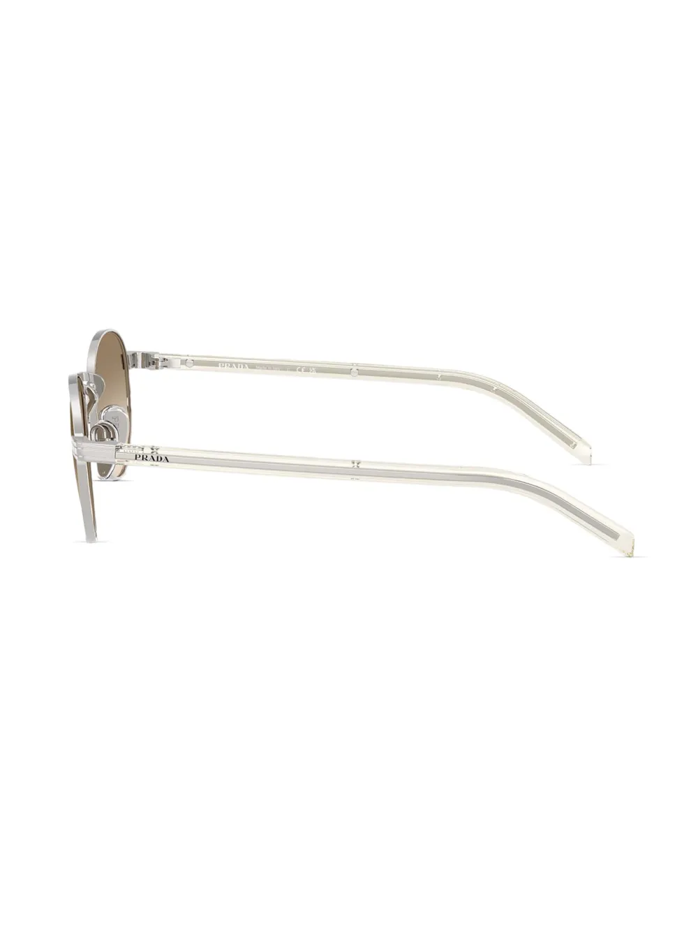 Prada Eyewear Zonnebril met rond montuur Zilver