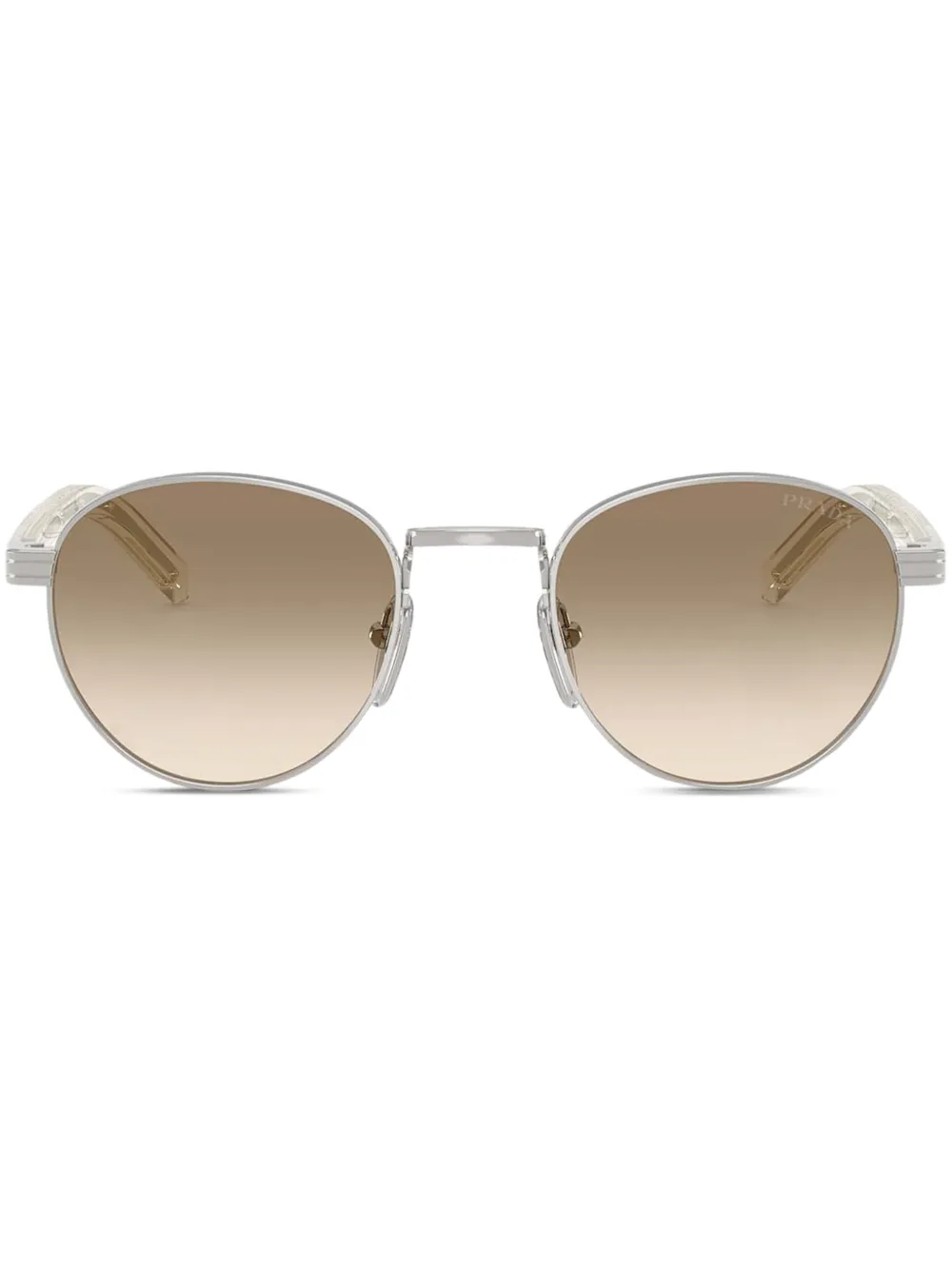 Prada Eyewear Zonnebril met rond montuur Zilver