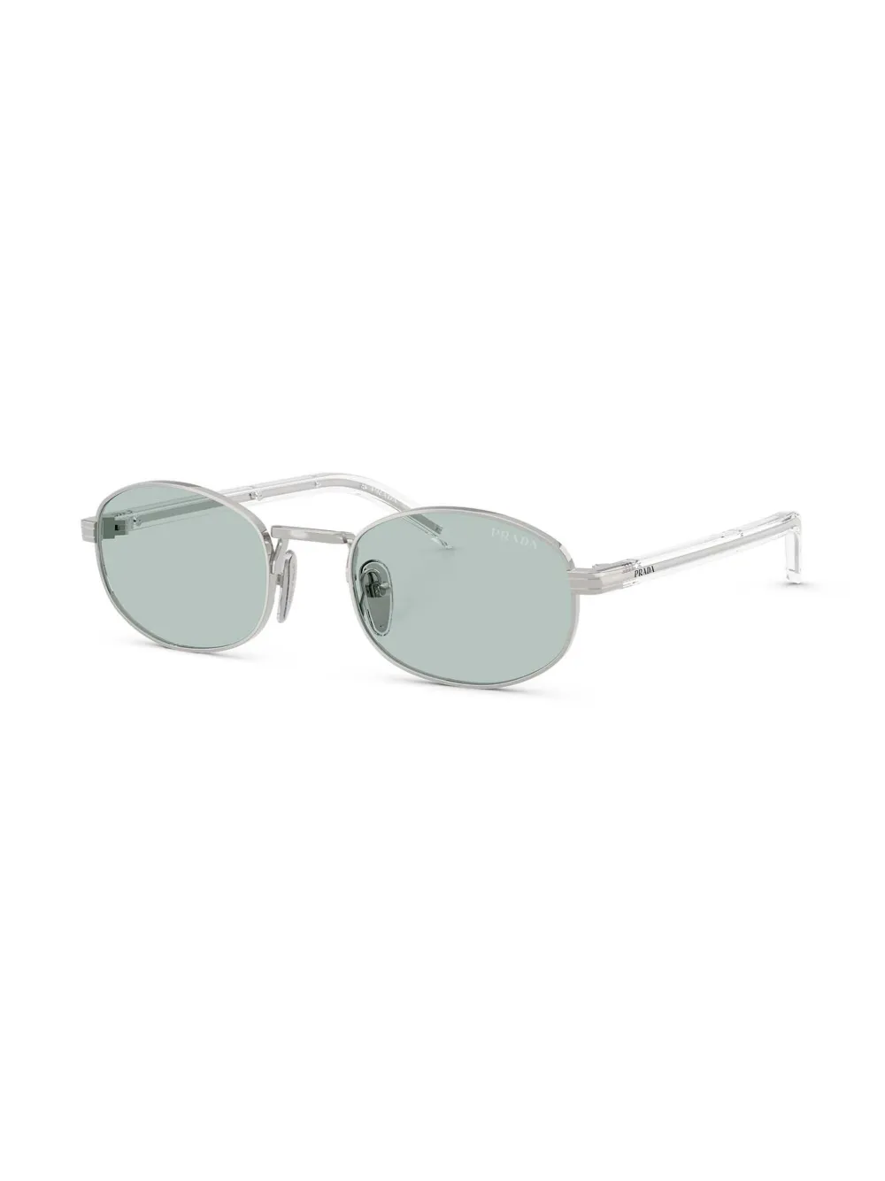 Prada Eyewear Zonnebril met ovalen montuur - Zilver