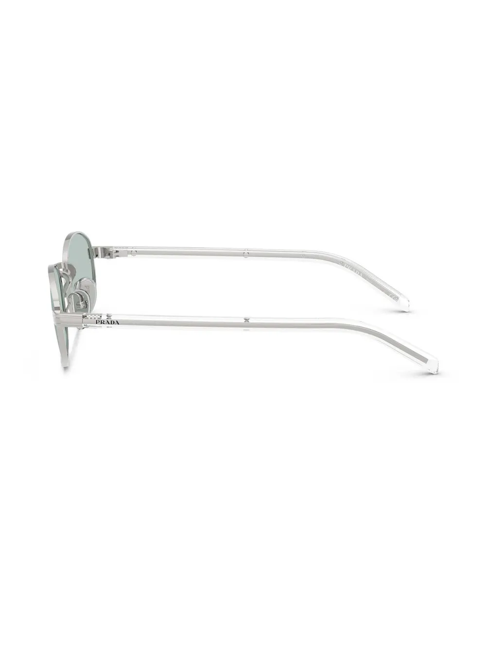 Prada Eyewear Zonnebril met ovalen montuur Zilver