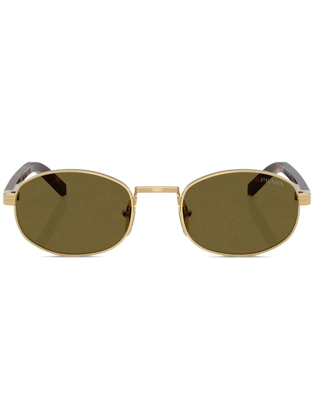 Prada Eyewear Zonnebril met ovalen montuur Goud