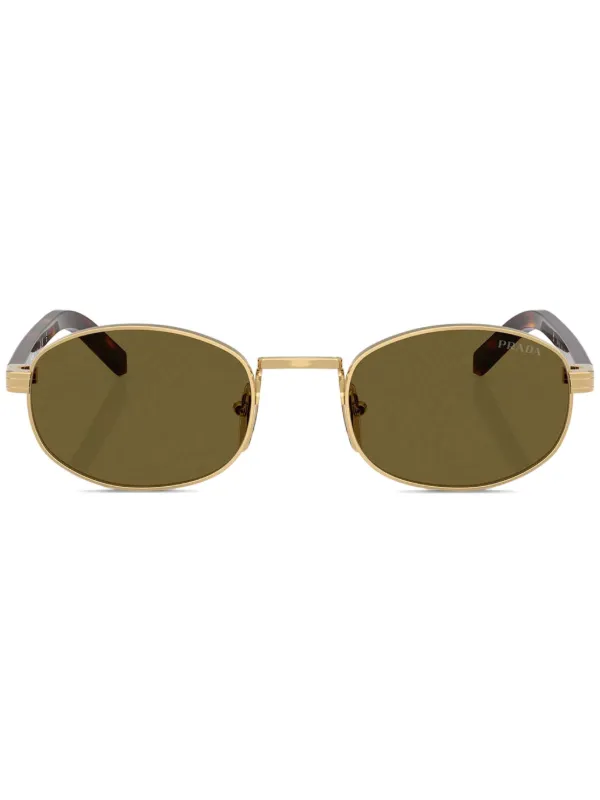 PRADA/プラダ/オーバルフレームゴールドトーンサングラス Prada Eyewear オーバルフレーム サングラス | ゴールドトーン