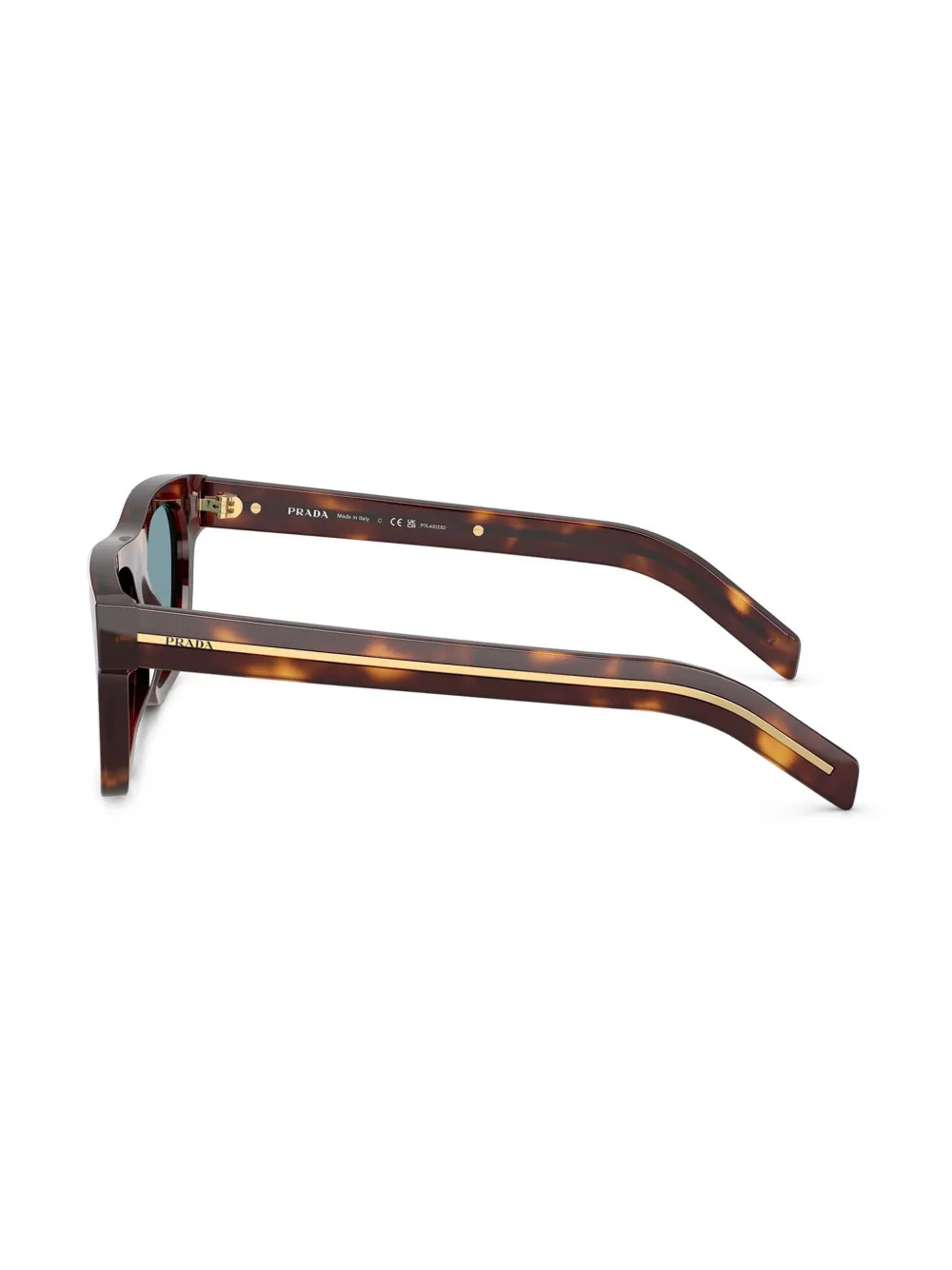 Prada Eyewear Zonnebril met metalen plakkaat Bruin