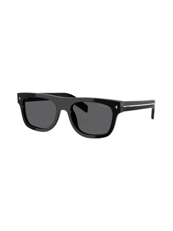 Prada Eyewear logo-plaque Sunglasses | Black | FARFETCH