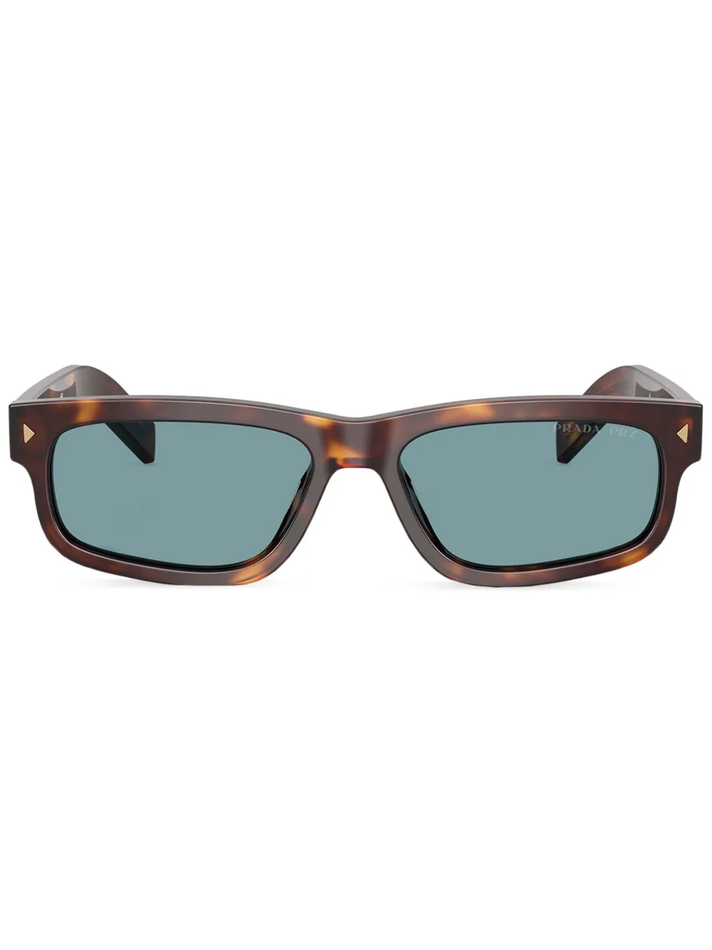 Prada Eyewear Zonnebril met metalen plakkaat Bruin