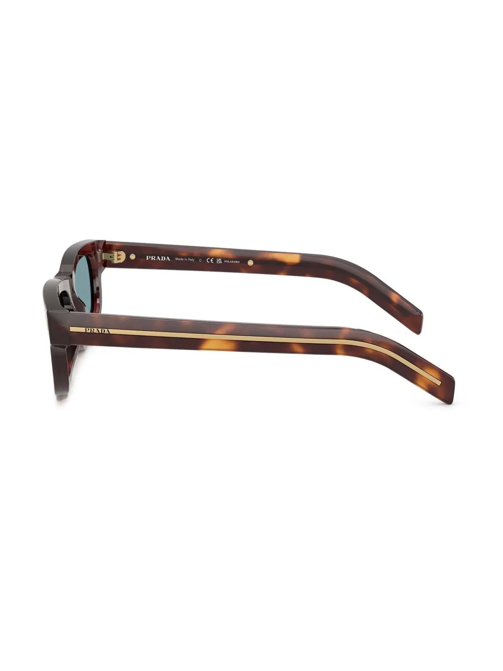 Prada Eyewear Zonnebril met metalen plakkaat Bruin