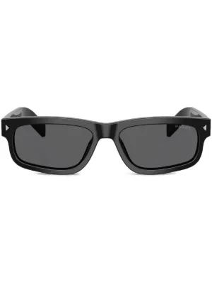 Prada Eyewear oval-frame Sunglasses | Black | FARFETCH IN
