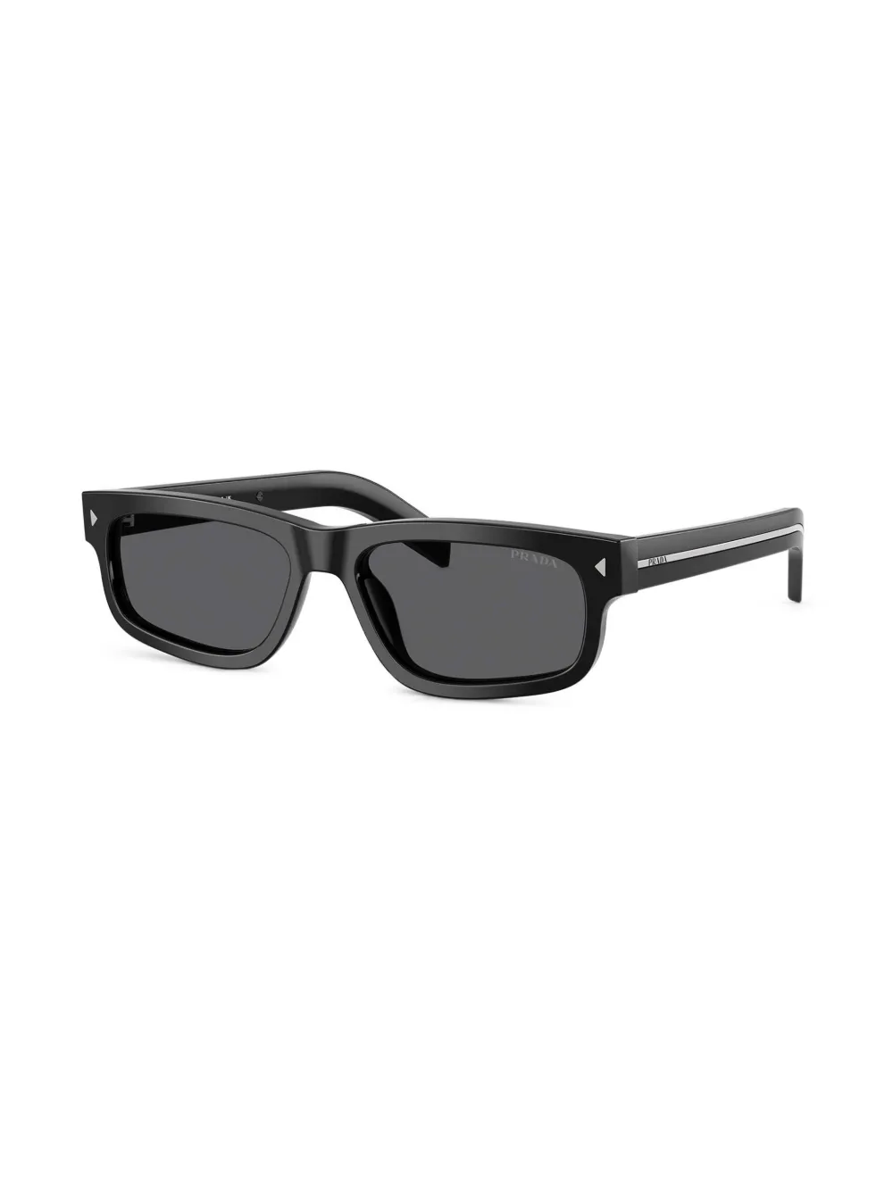 Prada Eyewear Zonnebril met metalen plakkaat Zwart