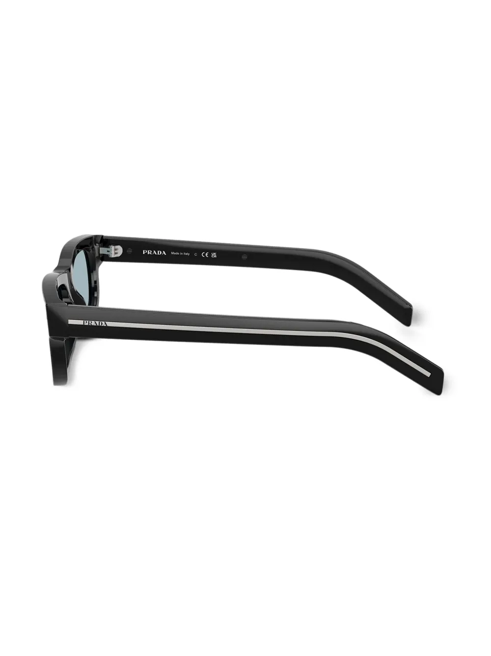 Prada Eyewear Zonnebril met metalen plakkaat Zwart