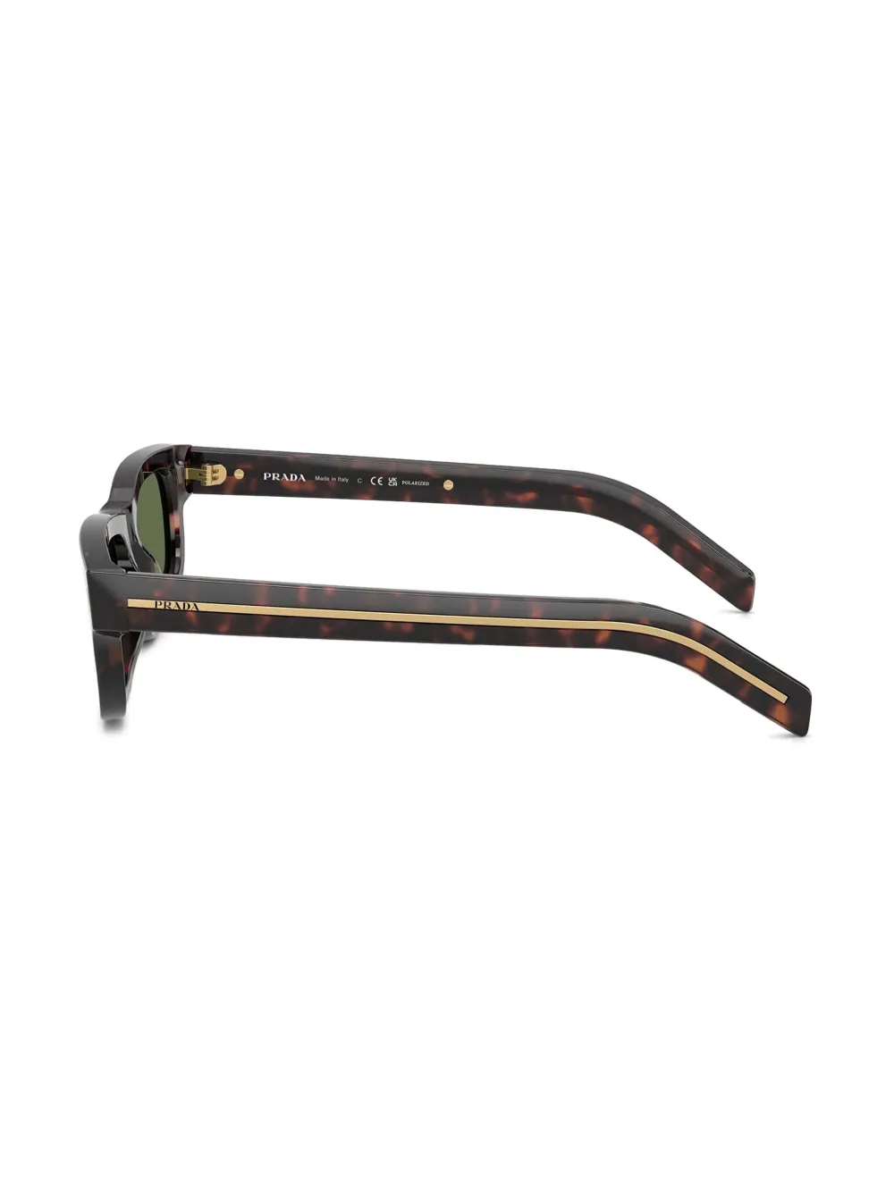 Prada Eyewear Zonnebril met rechthoekig montuur Bruin