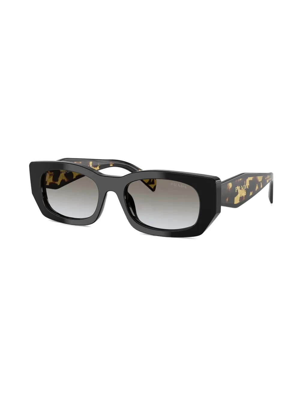 Prada Eyewear Zonnebril met schildpadschild-design - Zwart