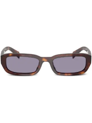 Prada Eyewear トータスシェル スクエアサングラス | グリーン