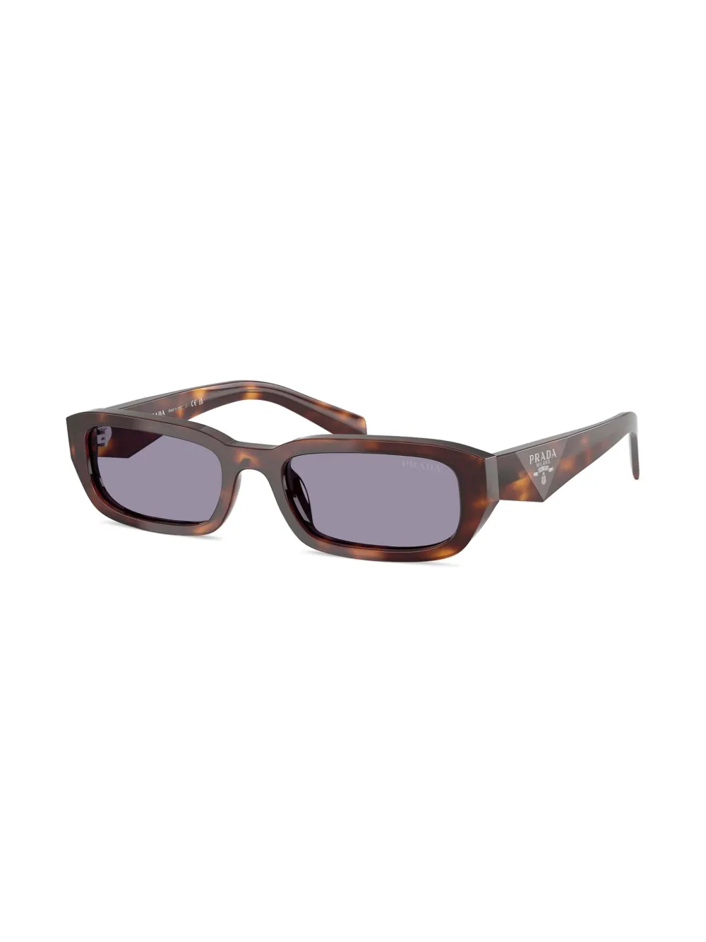 Prada Eyewear Zonnebril met rechthoekig montuur - Bruin