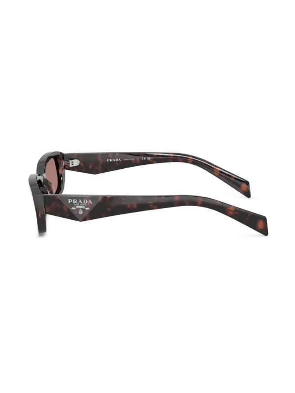 PRADA ブラウン スクエア サングラス Prada Eyewear スクエアフレーム サングラス | ブラウン | FARFETCH JP