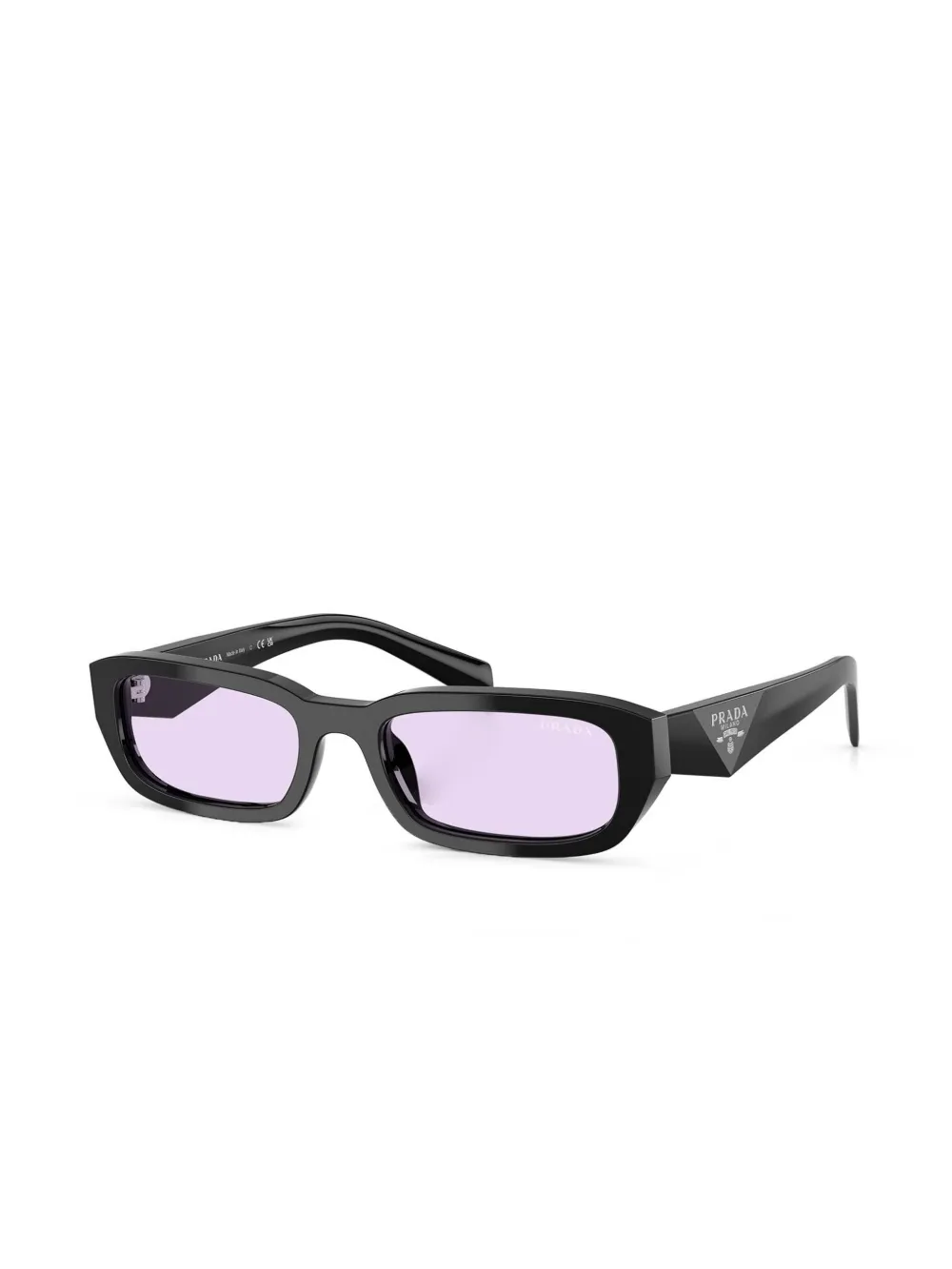 Prada Eyewear Zonnebril met rechthoekig montuur - Zwart