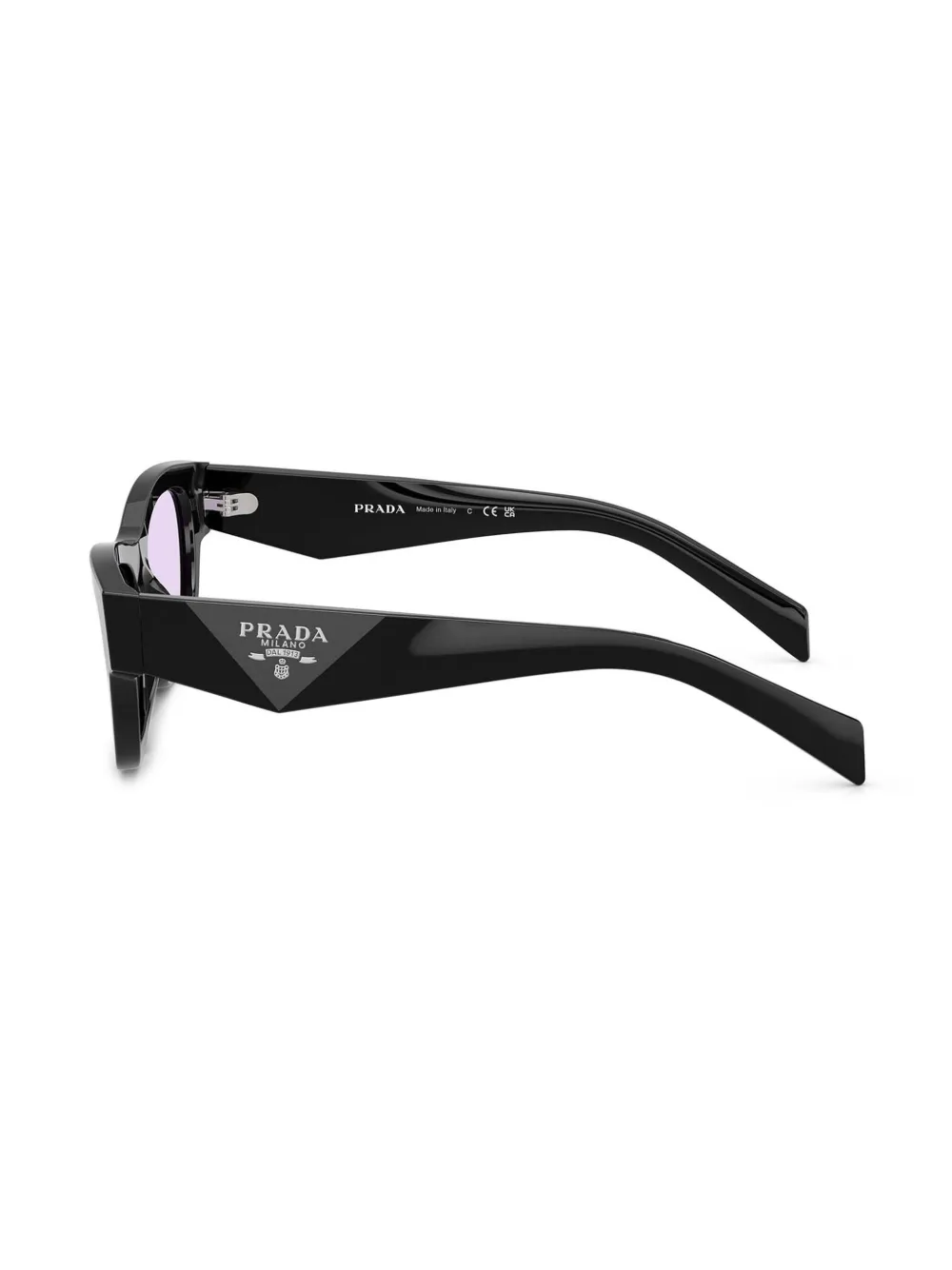 Prada Eyewear Zonnebril met rechthoekig montuur Zwart