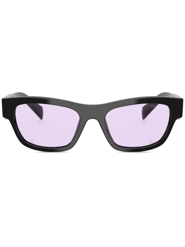 Prada Eyewear スクエアフレーム サングラス | ブラック | FARFETCH JP