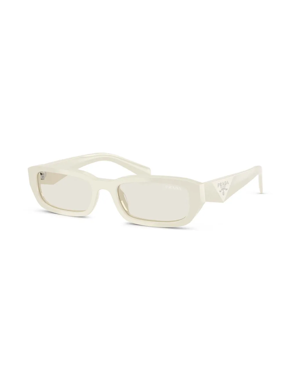 Prada Eyewear Zonnebril met logoprint - Wit