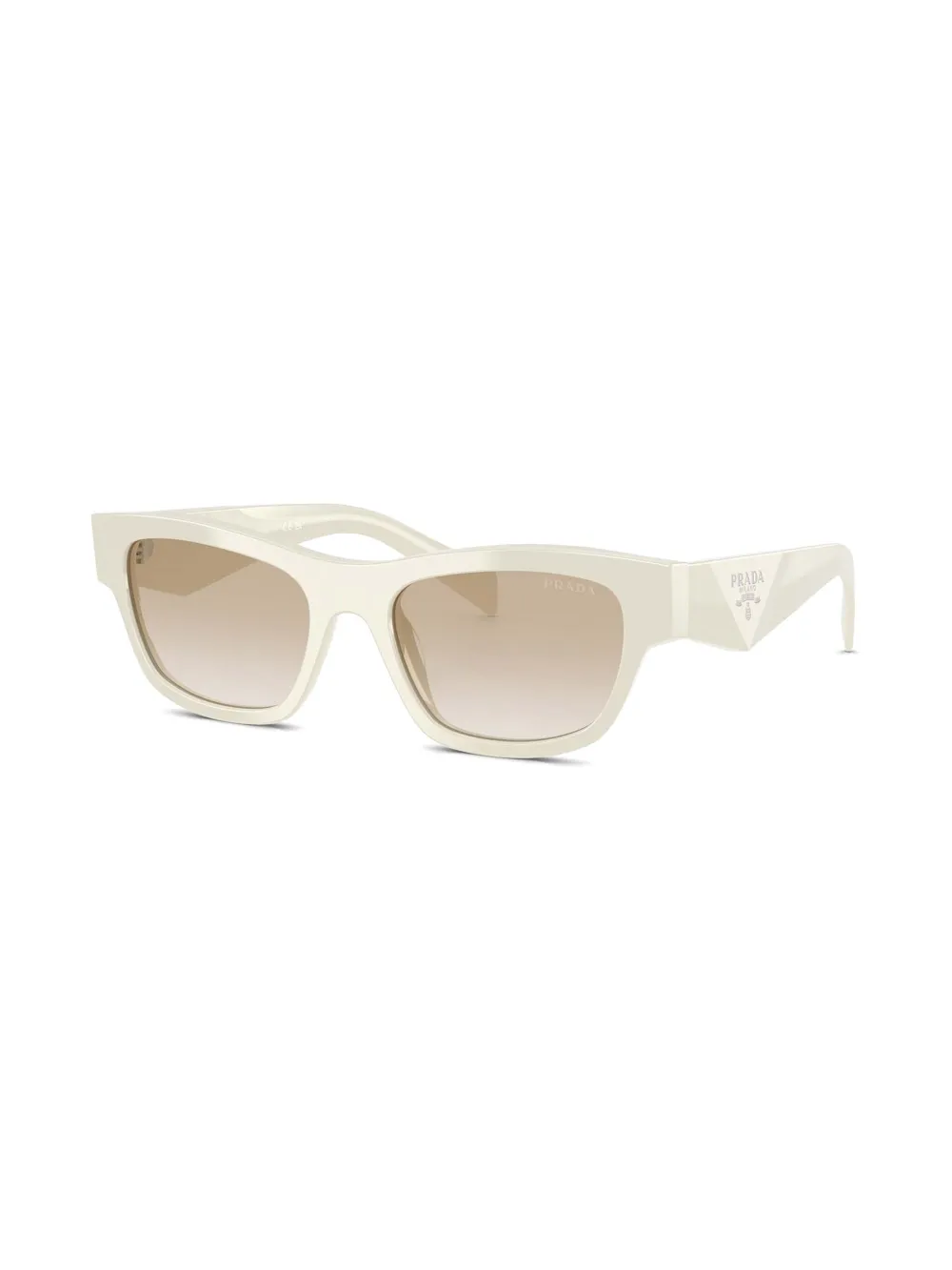 Prada Eyewear Zonnebril met rechthoekig montuur - Beige