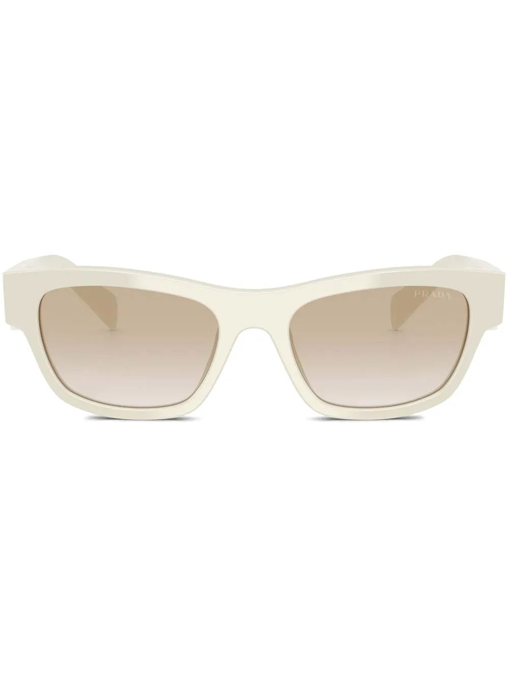 Prada Eyewear Zonnebril met rechthoekig montuur Beige