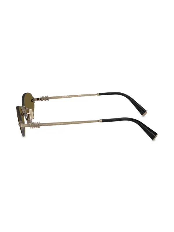 Miu Miu Eyewear オーバルフレーム サングラス | ゴールドトーン
