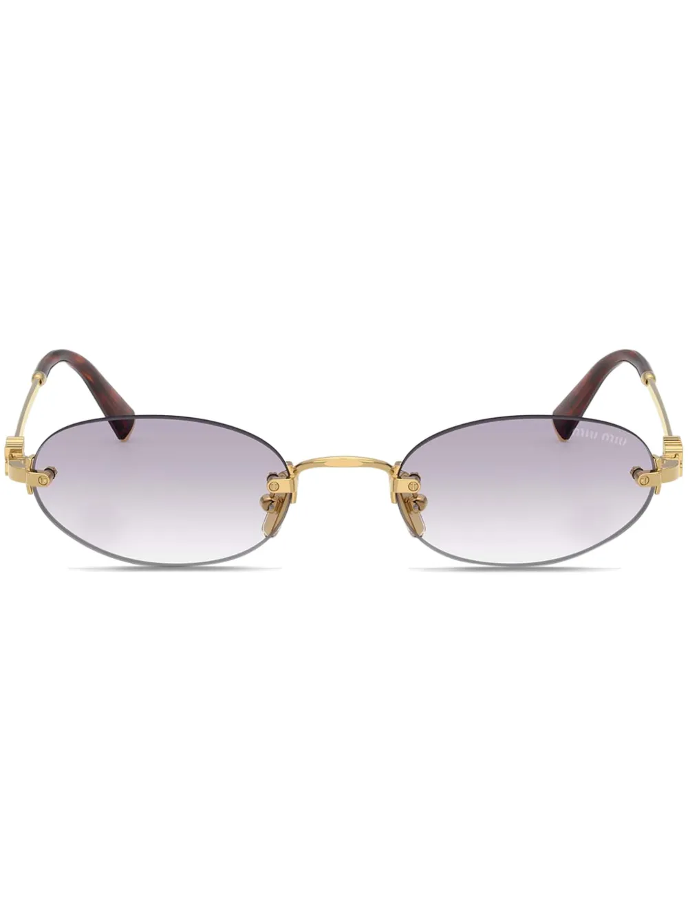 Miu Miu Eyewear round-frame sunglasses | Gold | Image 1